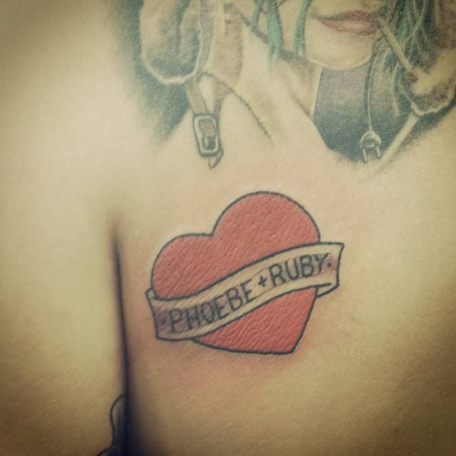 Ruby Rose Phoebe and Ruby shoulder-blade tattoo