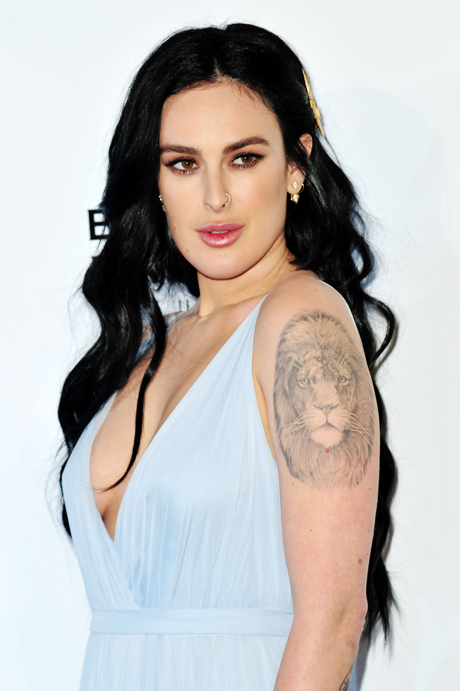 Rumer Willis lion shoulder tattoo