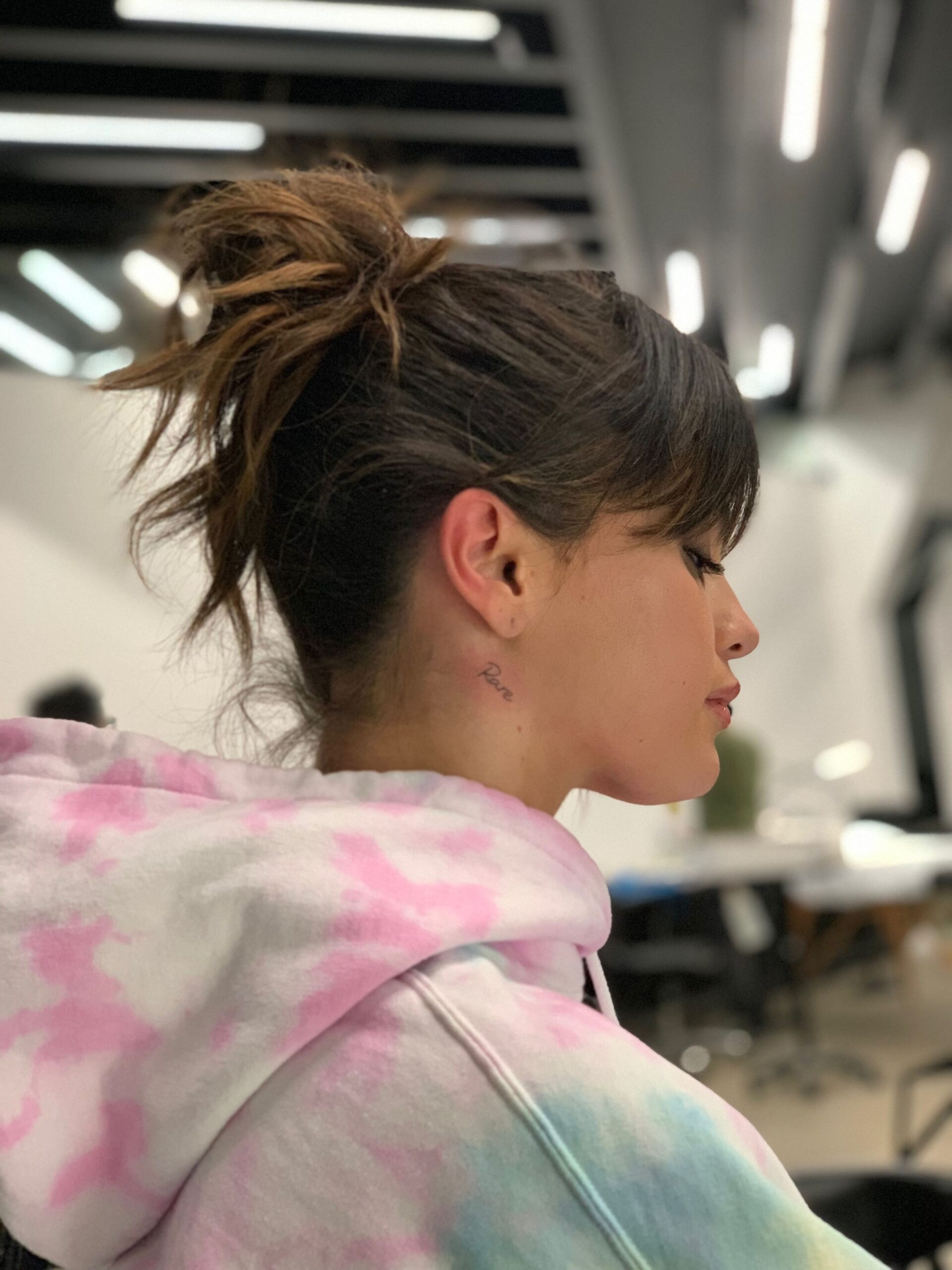 Selena Gomez Rare tattoo behind her ear