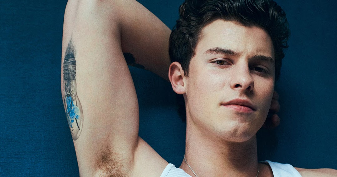 Shawn Mendes Aaliyah tattoo across the collarbone