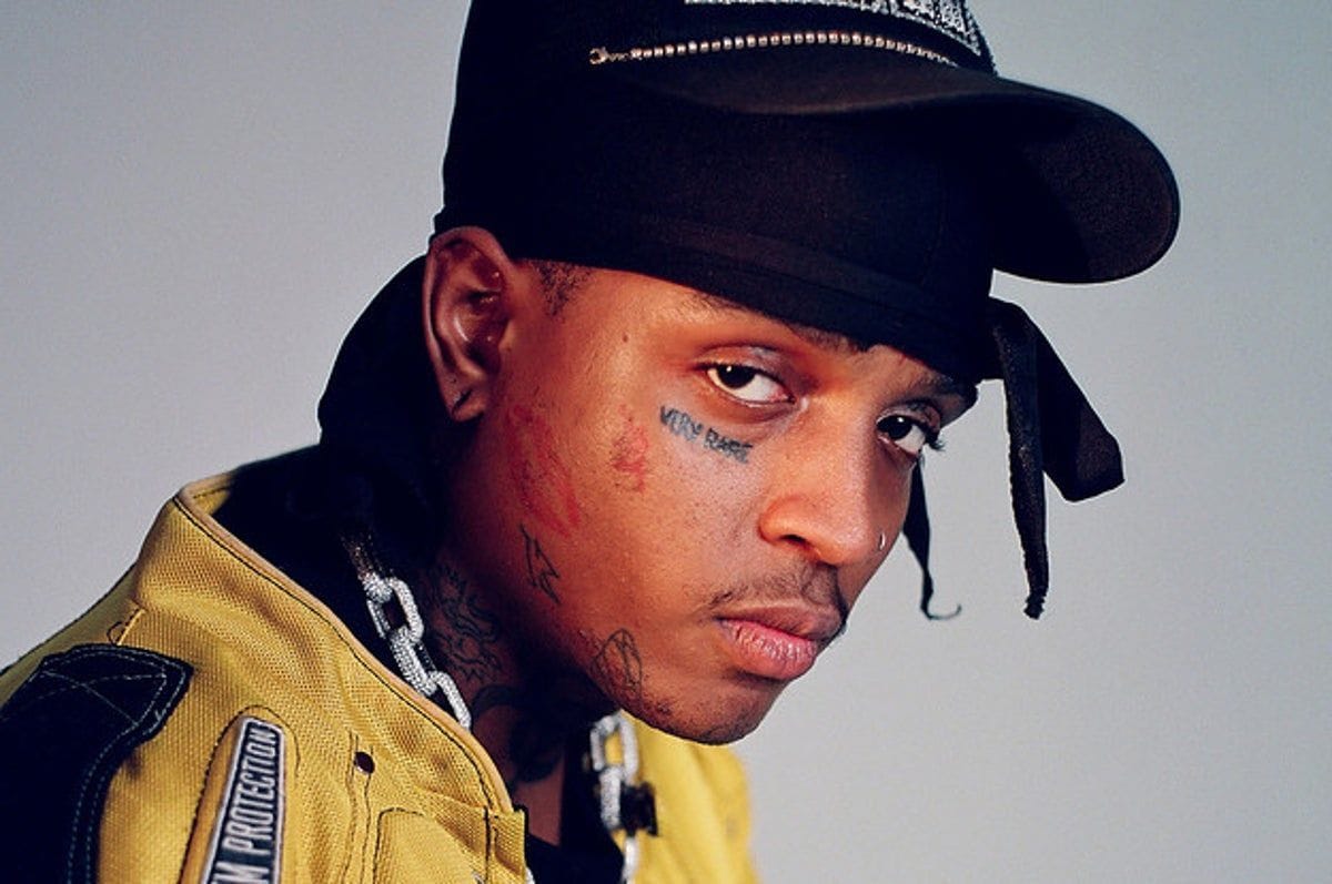 Ski Mask the Slump God face and neck tattoos