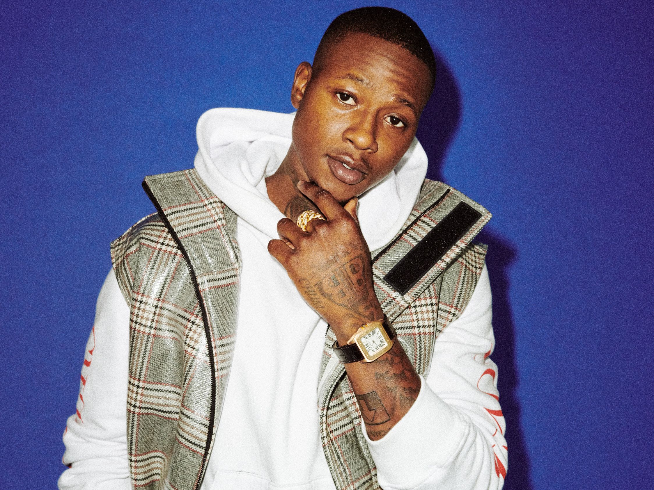 Terry Rozier blue-background arm tattoos