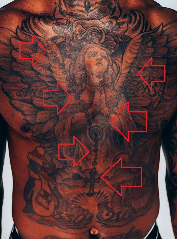 Terry Rozier rosary tattoo