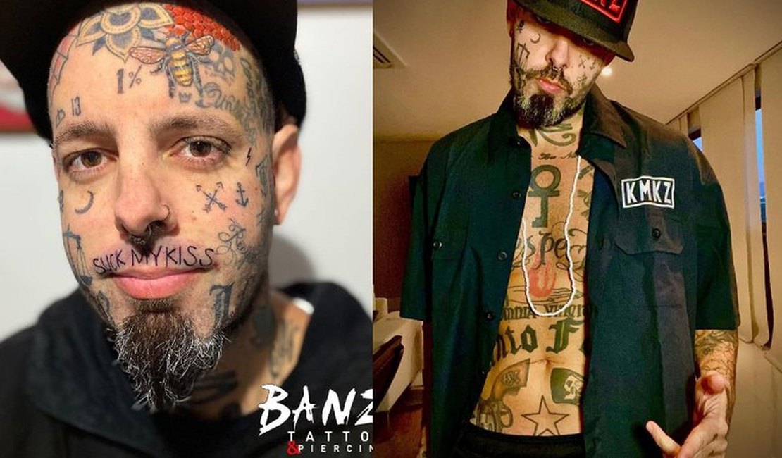 Tico Santa Cruz ankh and facial tattoos