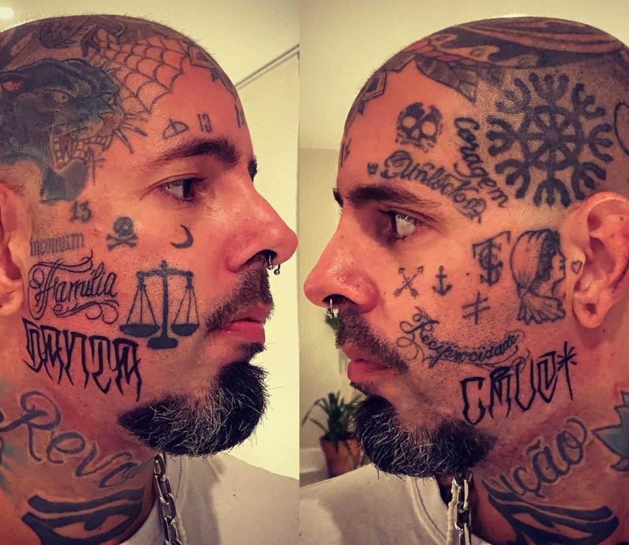 Tico Santa Cruz Familia and face tattoos