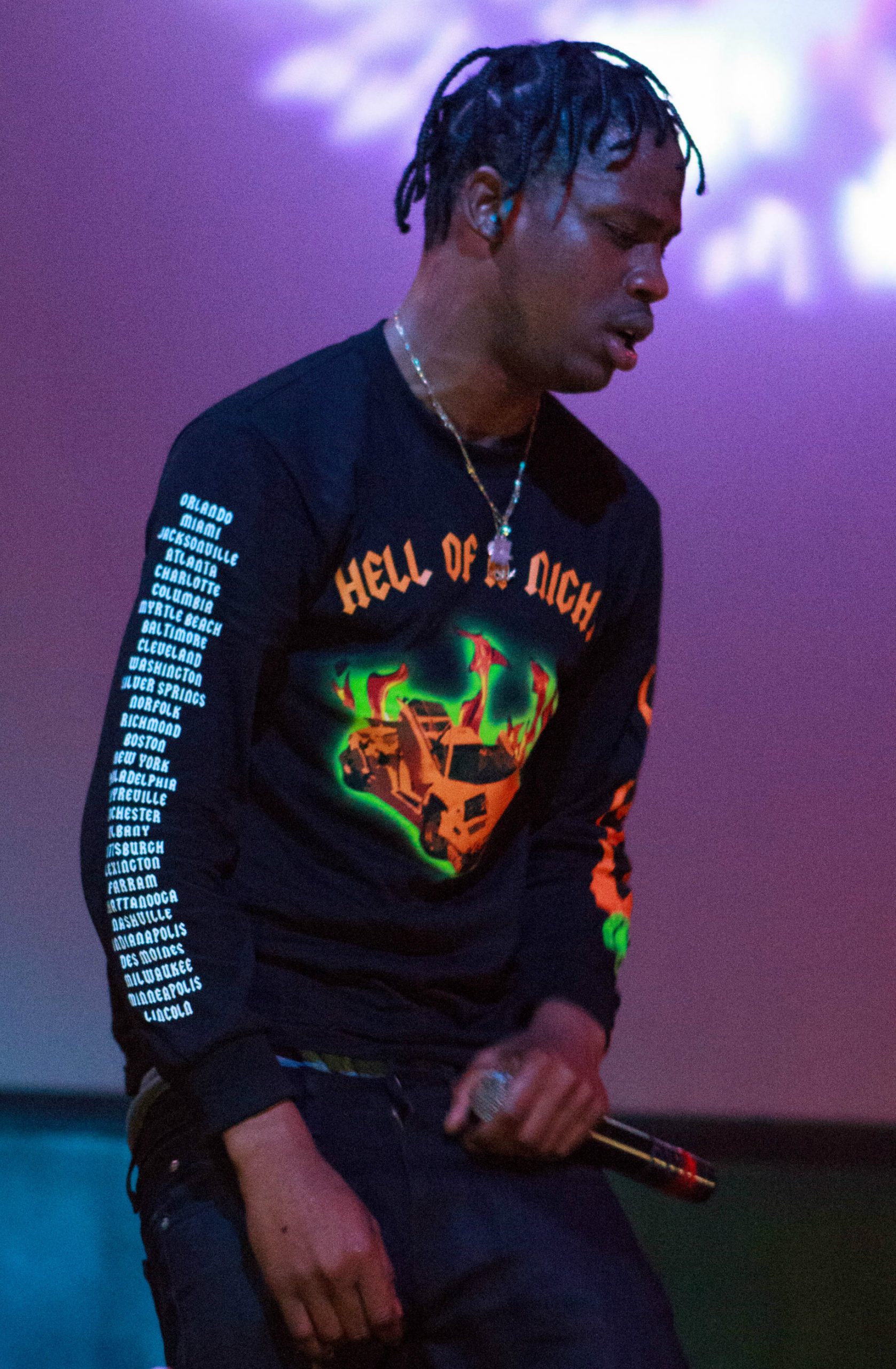 Travis Scott showing his hand and wrist tattoos