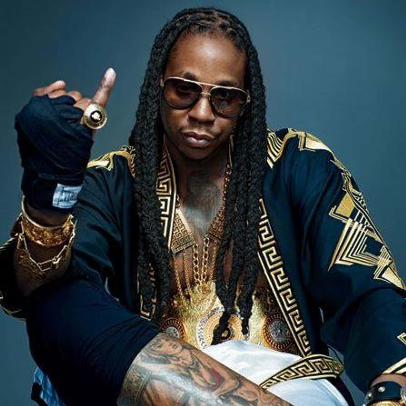 Two Chainz neck and arm tattoos