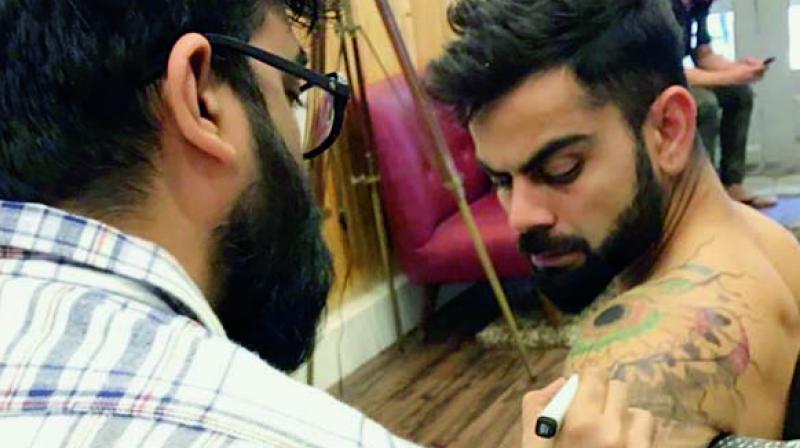 Virat Kohli God’s eye tattoo