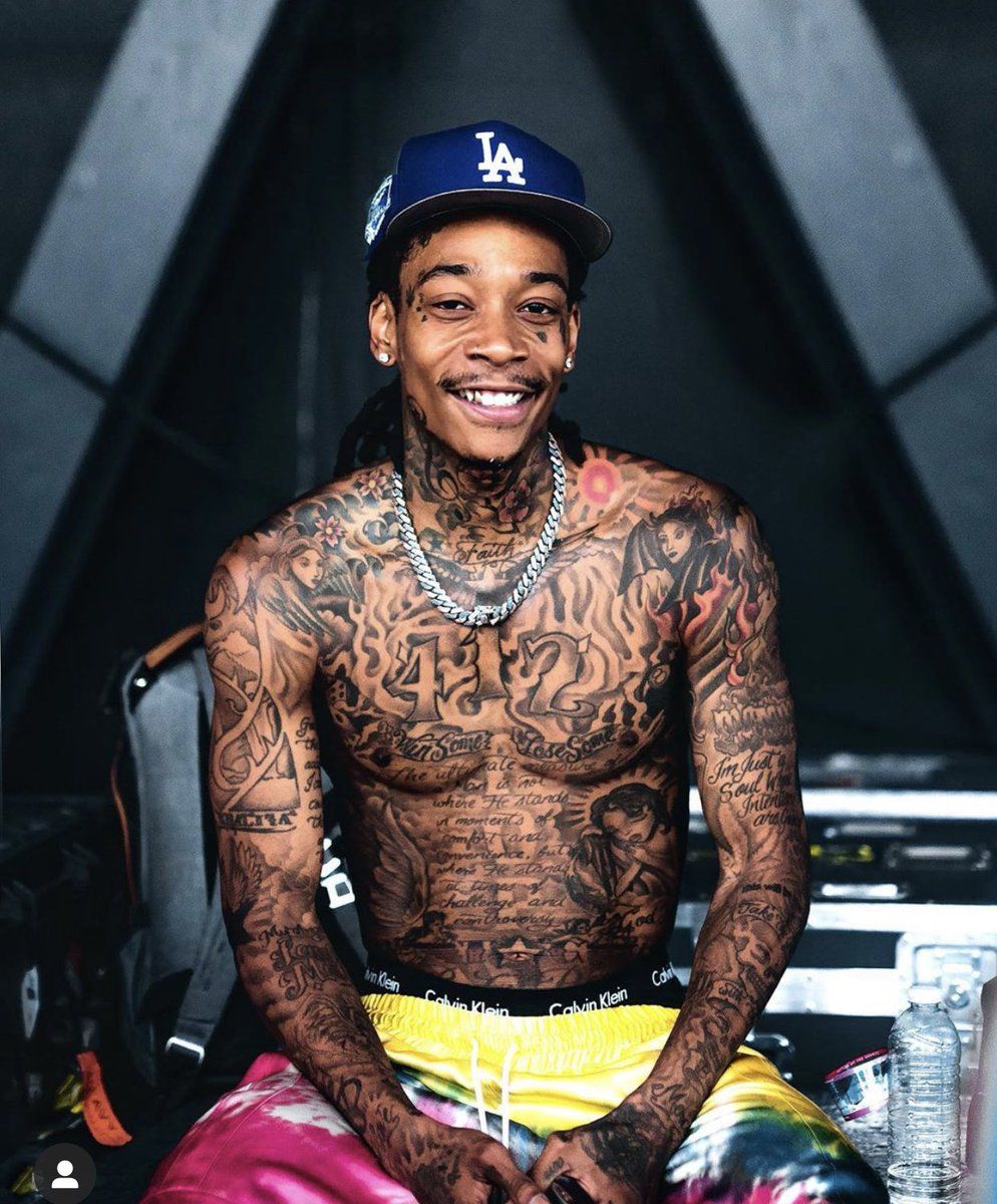 Wiz Khalifa backstage tattoos