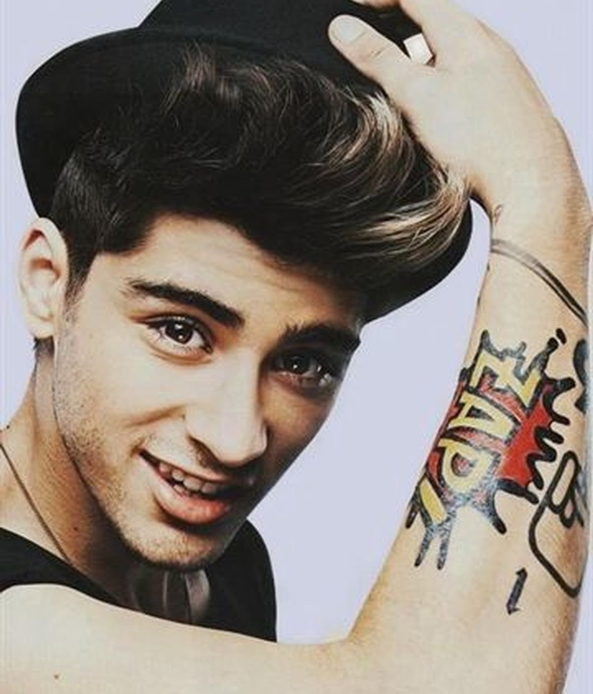 Zayn Malik ZAP! tattoo on his forearm