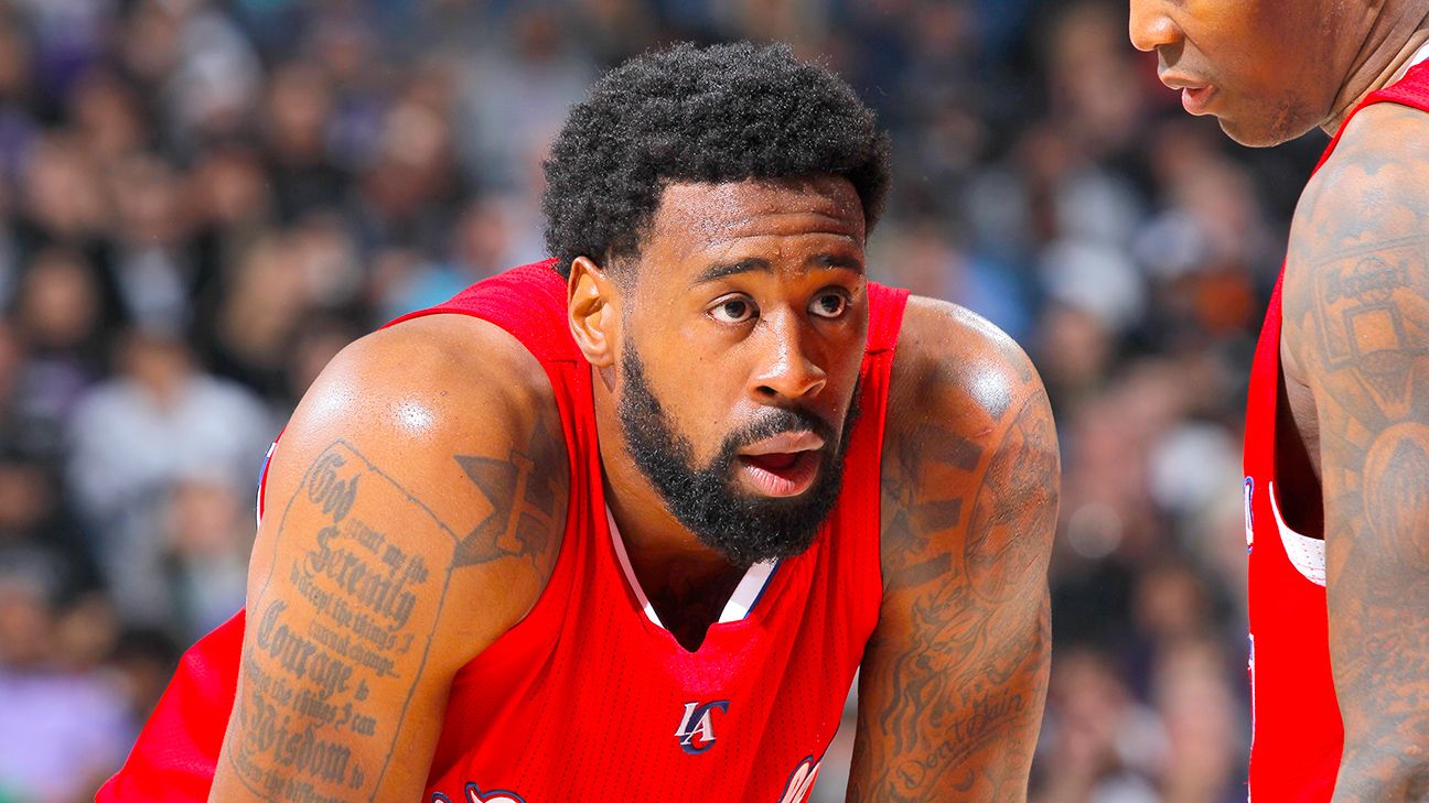 DeAndre Jordan tattoos: arm tattoos and visible game-day placement