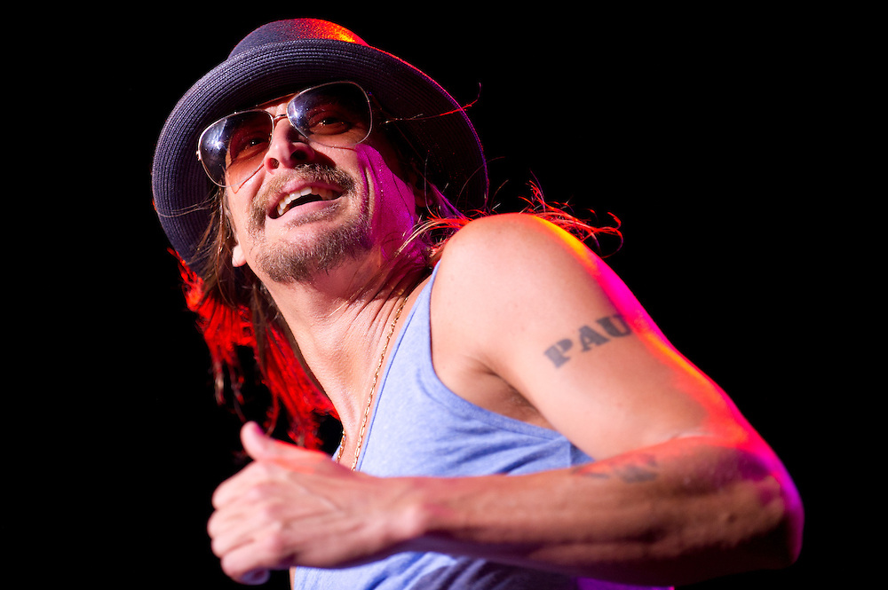 Kid Rock tattoos: tattoo visibility from a second angle