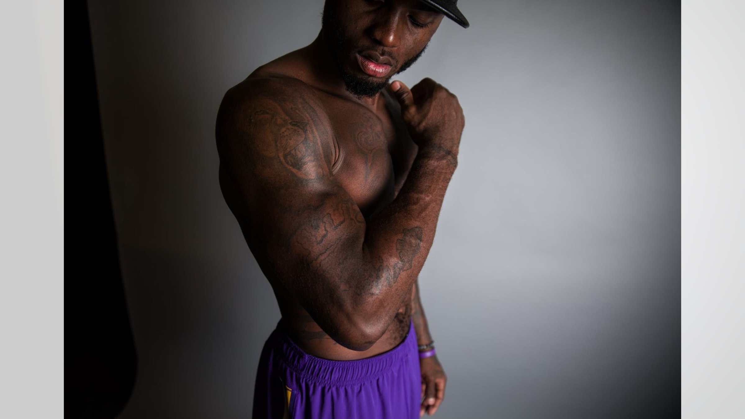 Laquon Treadwell angled side tattoo portrait Laquon Treadwell tattoos: angled side tattoo portrait