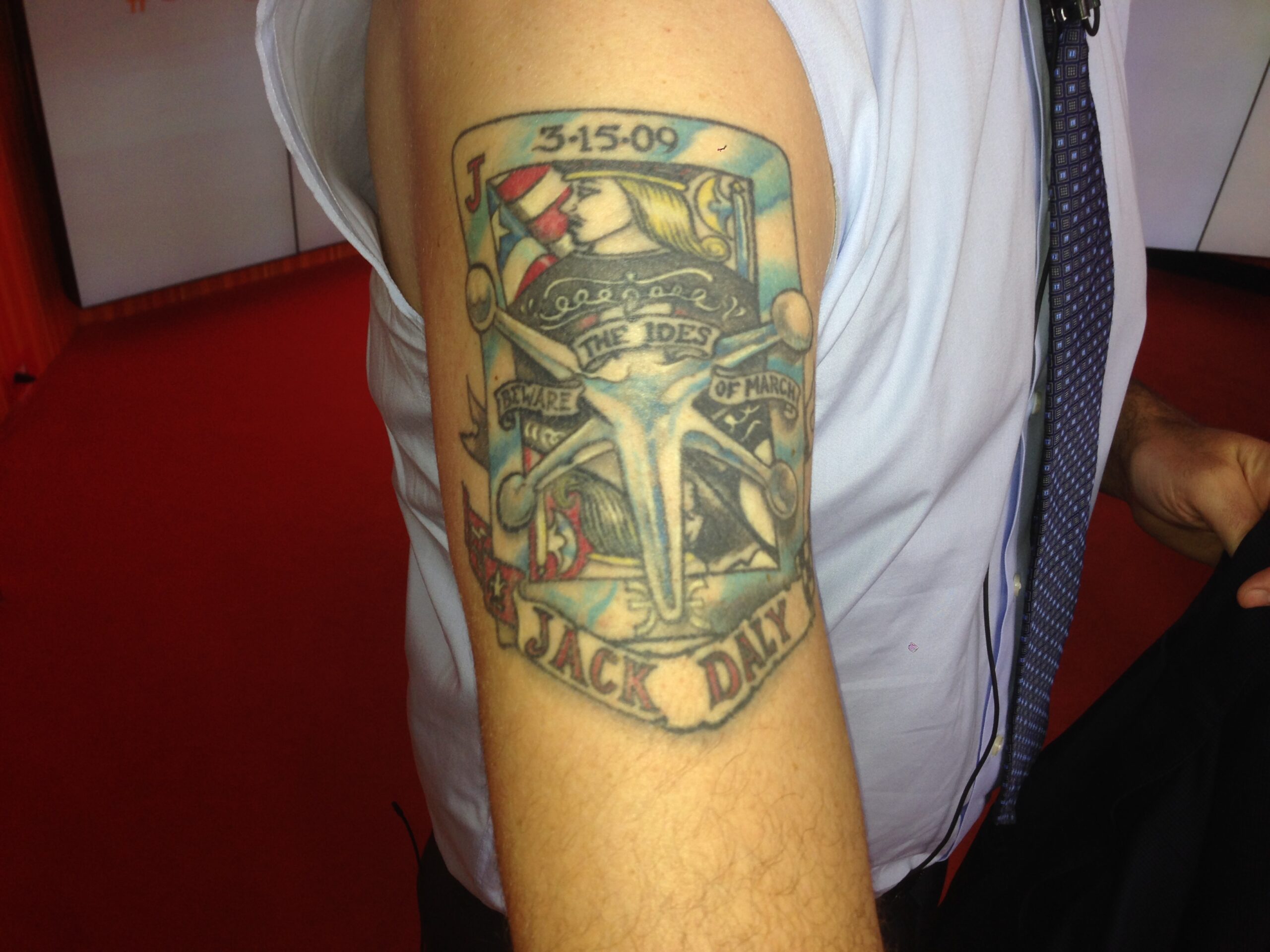Carson Daly one-eyed Jack tattoo