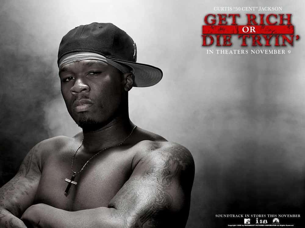 50 Cent angel shoulder tattoo