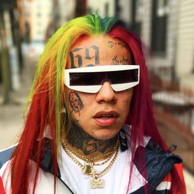 6ix9ine close-up face tattoos