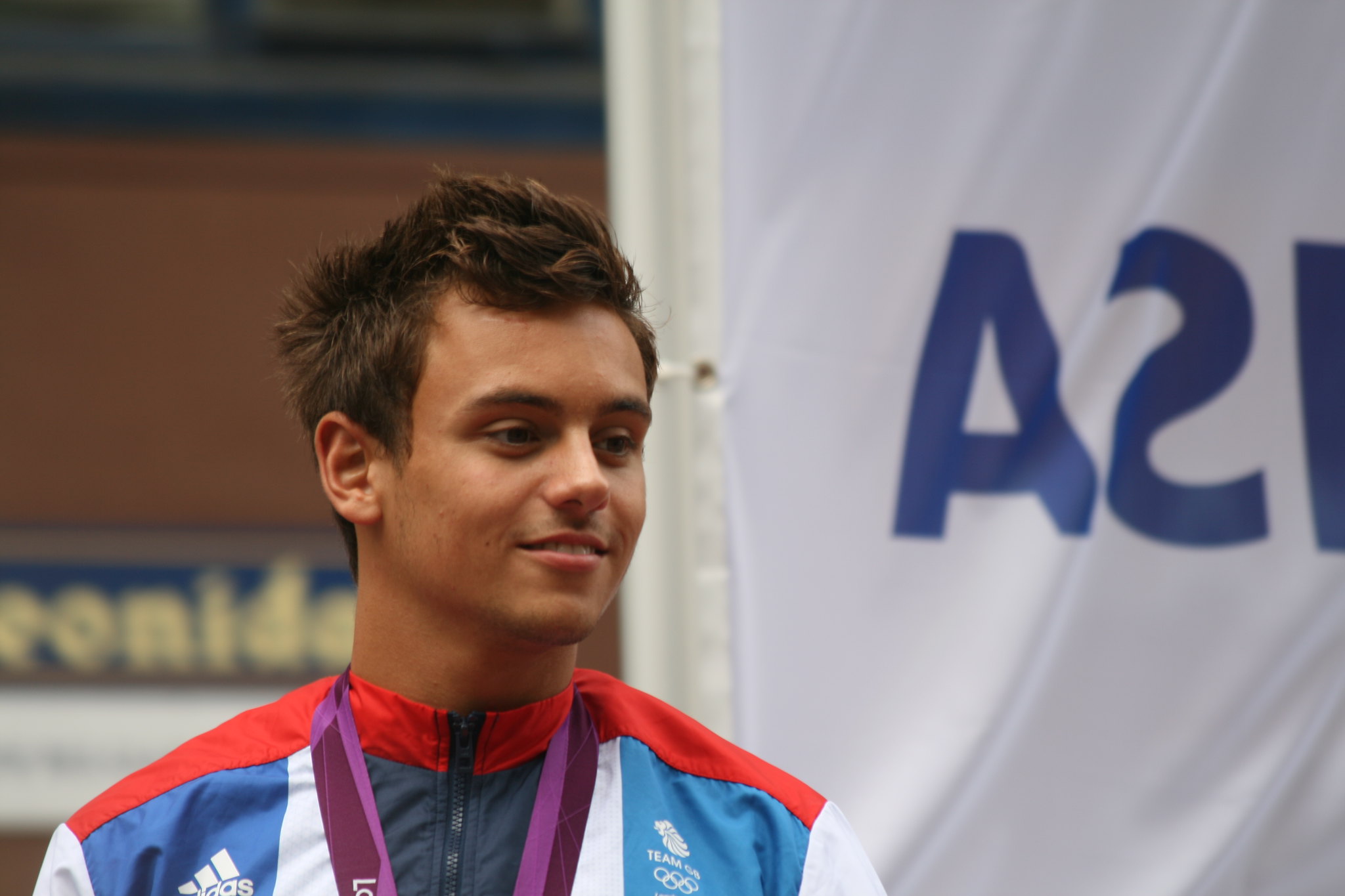Tom Daley in a Team GB jacket during the London 2012 period