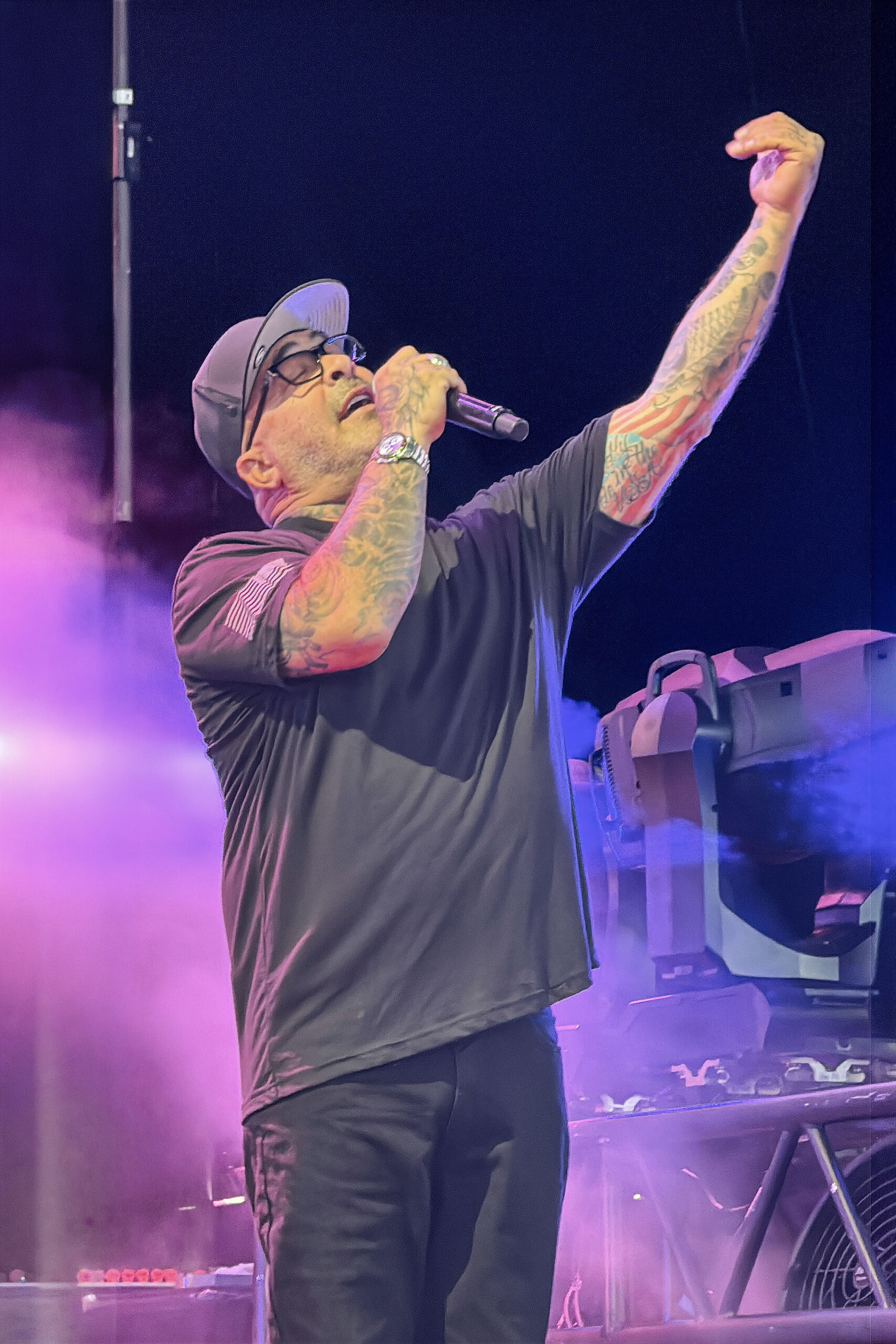 Aaron Lewis arm tattoo sleeves