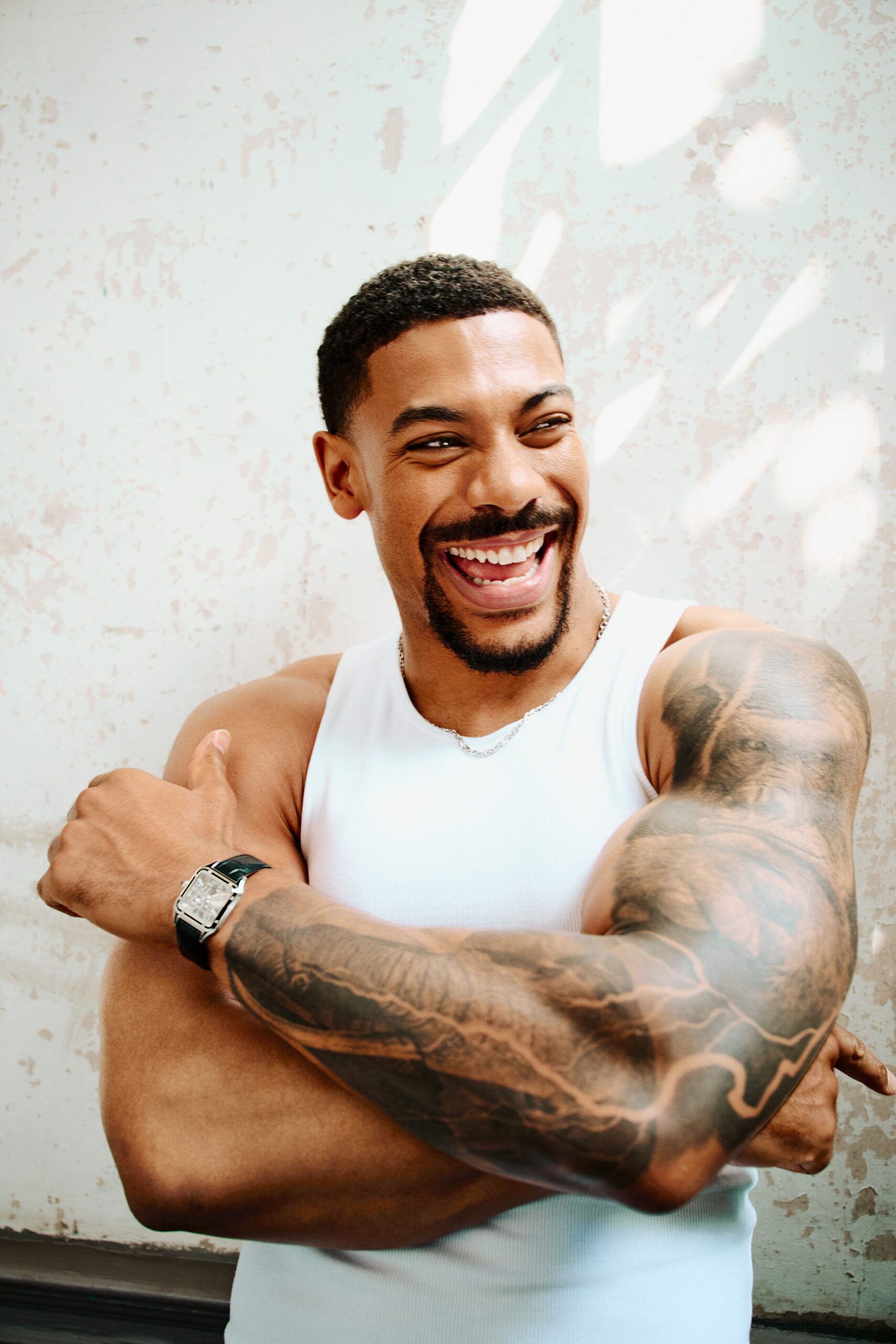 Aaron Pierre tattoos: inline