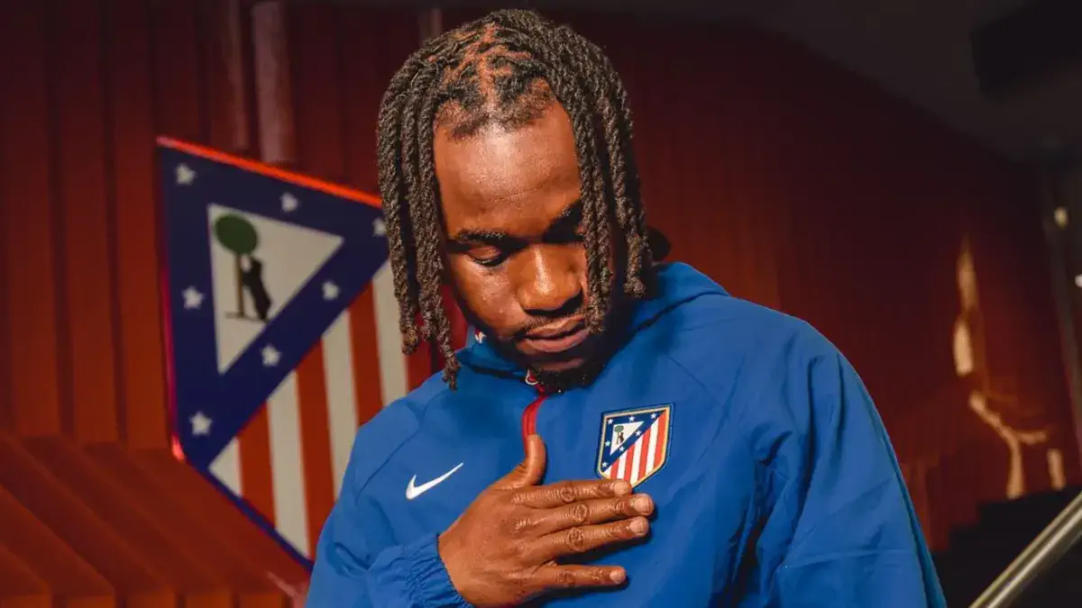 Ademola Lookman in a contextual photograph: Context for Lookman’s Atlético Madrid transfer; not tattoo evidence; not tattoo evidence