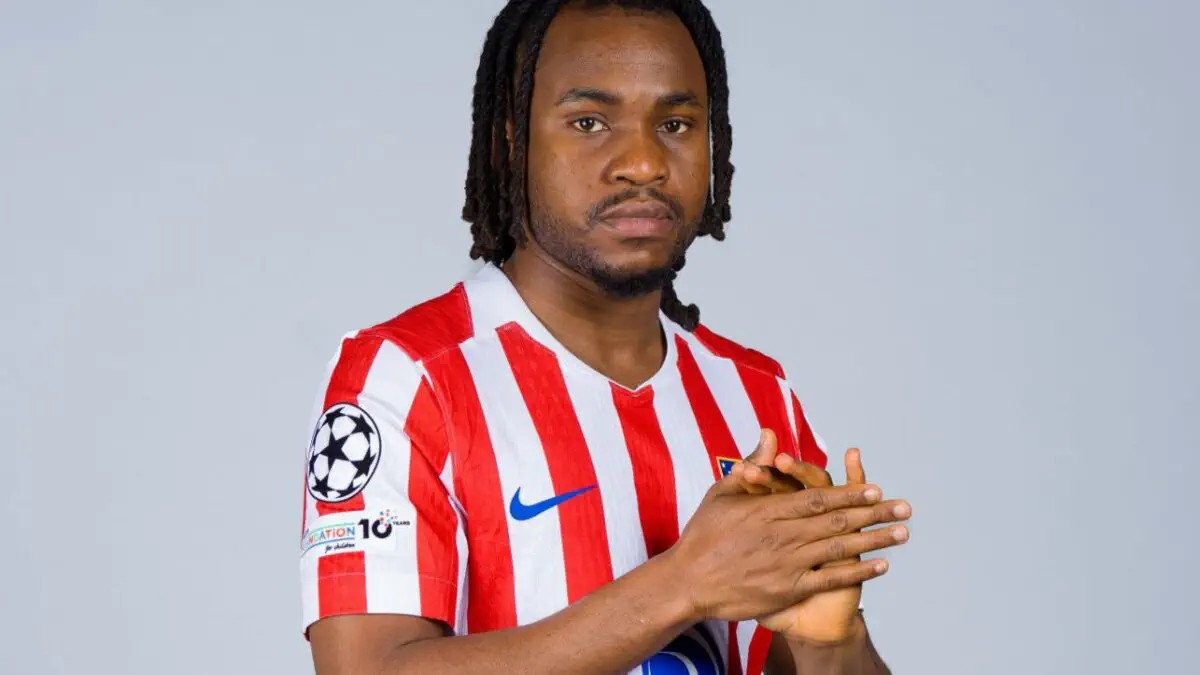 Ademola Lookman in a contextual photograph: Contextual football portrait; not tattoo evidence; not tattoo evidence