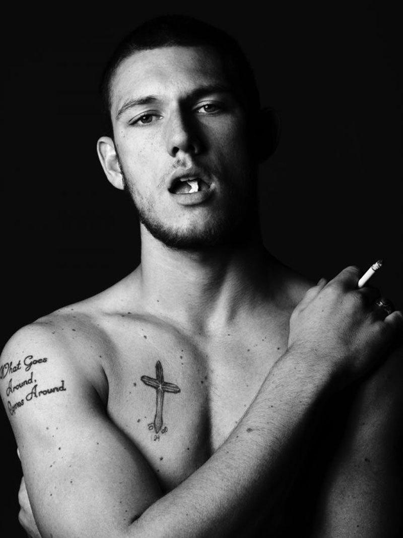 Alex Pettyfer What Goes Around Comes Around tattoo
