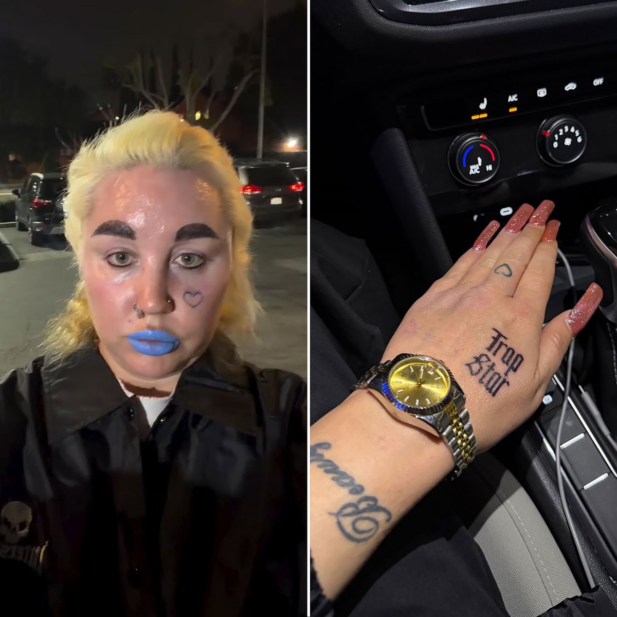 Amanda Bynes tattoos: The new hand lettering and adjacent tattoos
