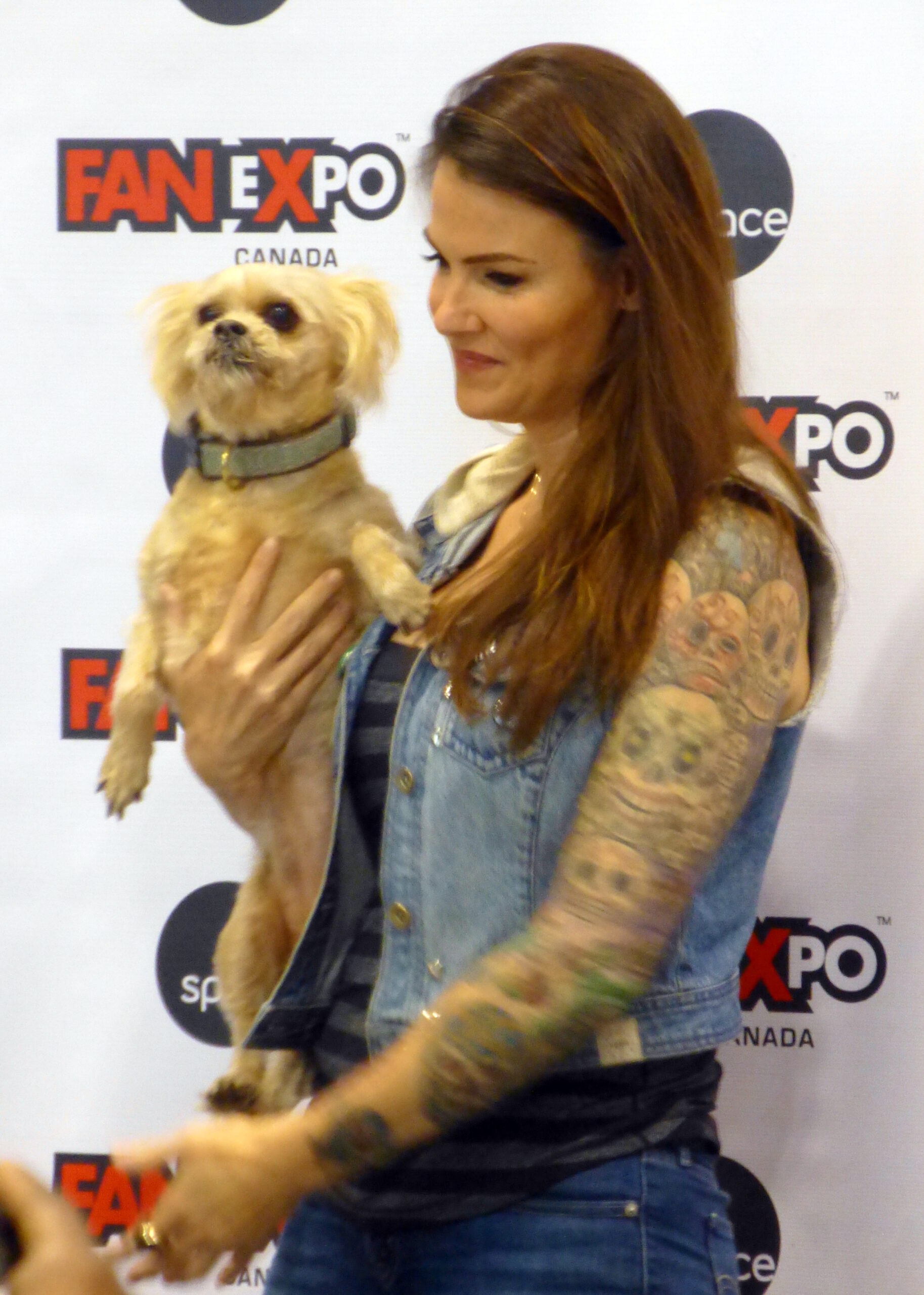 Amy Dumas Skull Sleeve Tattoo Detail