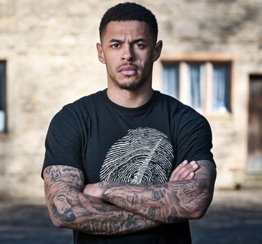 Andre Gray tattoos: arm and forearm details