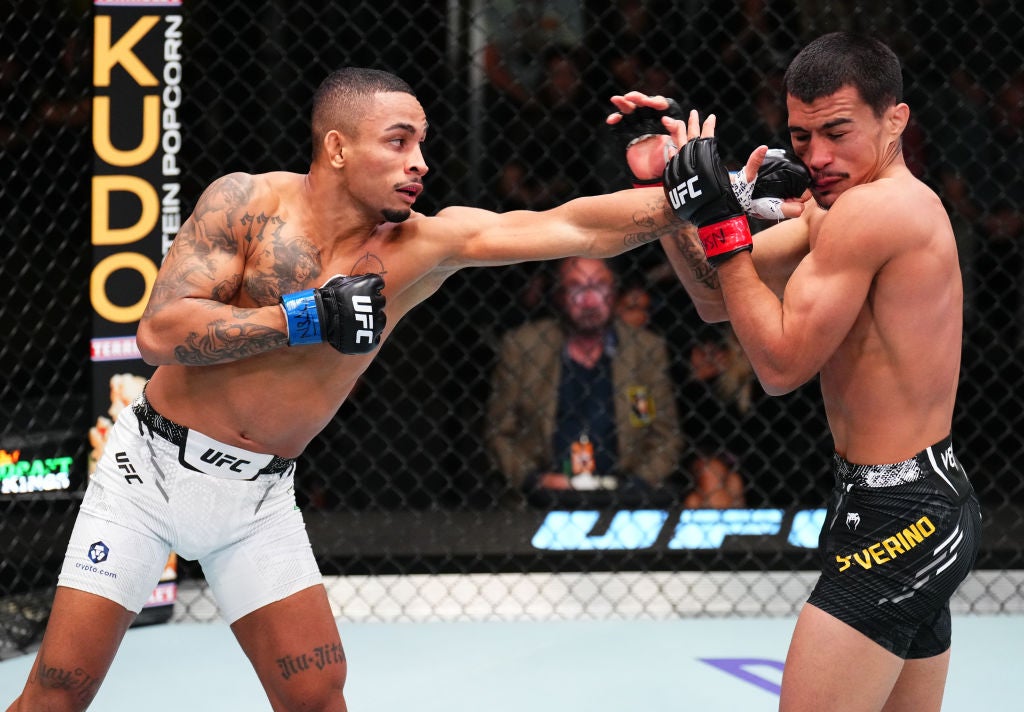Andre Lima in a contextual photograph: Career context: his UFC debut; not tattoo evidence