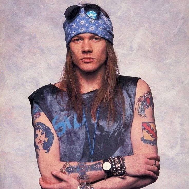 Axl Rose black rose tattoo
