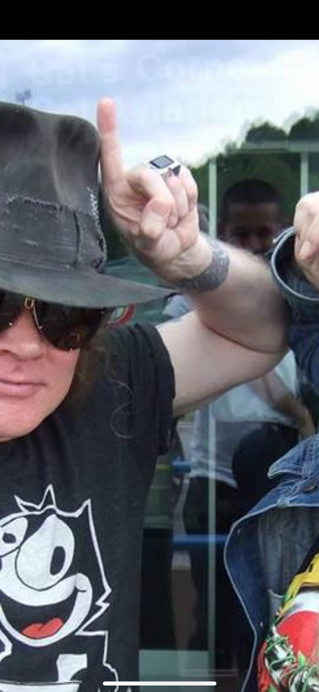 Axl Rose wrist skull tattoo