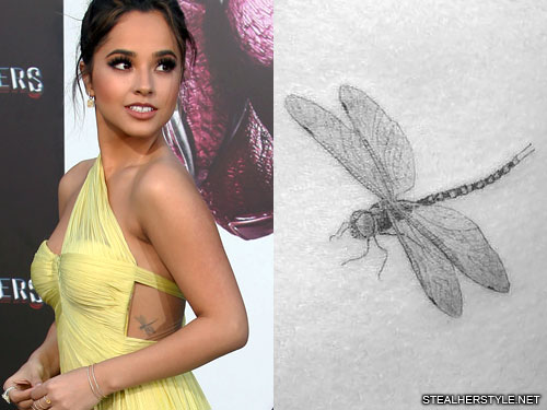 Becky G tattoos: The dragonfly tattoo on her side