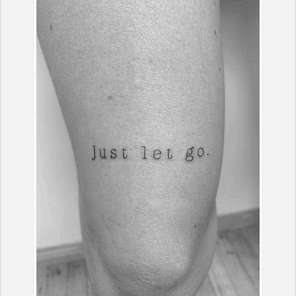 Bella Thorne Just Let Go tattoo