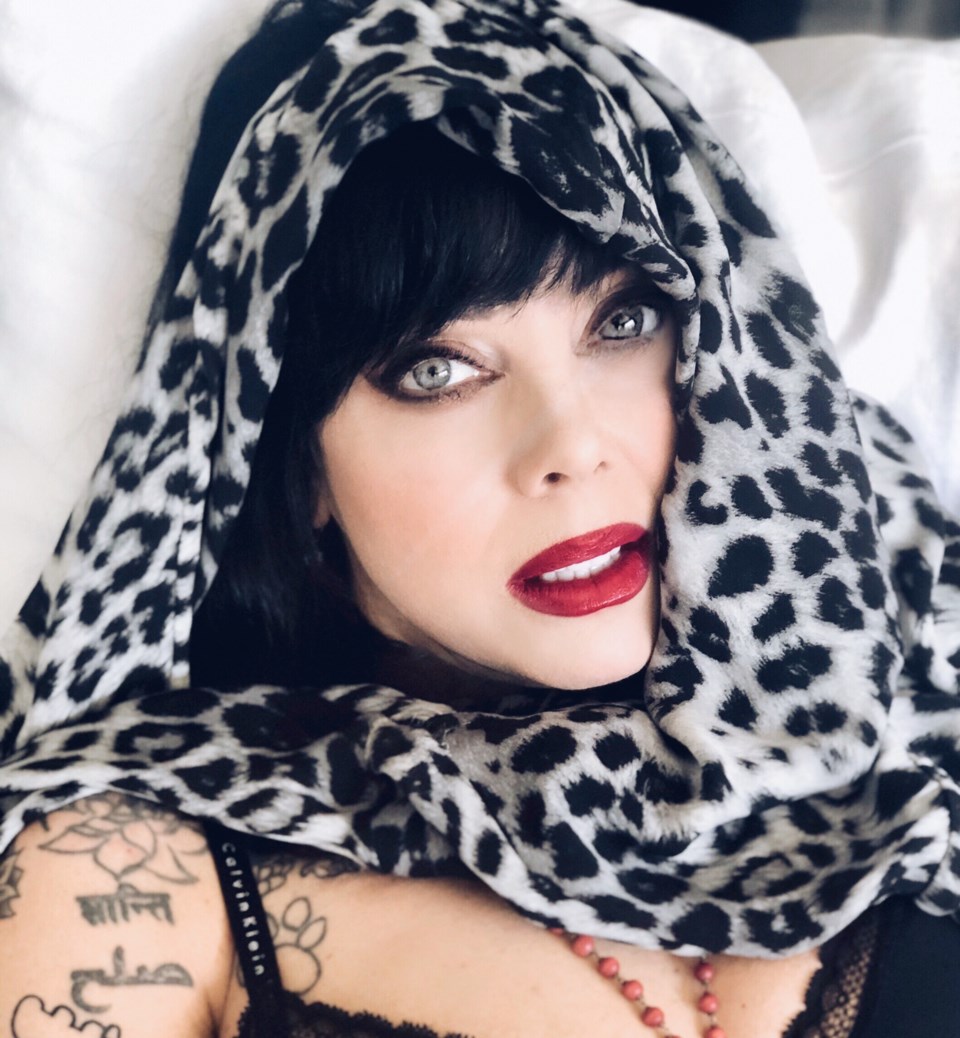 Bif Naked shoulder and upper-arm tattoo detail Bif Naked tattoos: shoulder and upper-arm tattoo detail