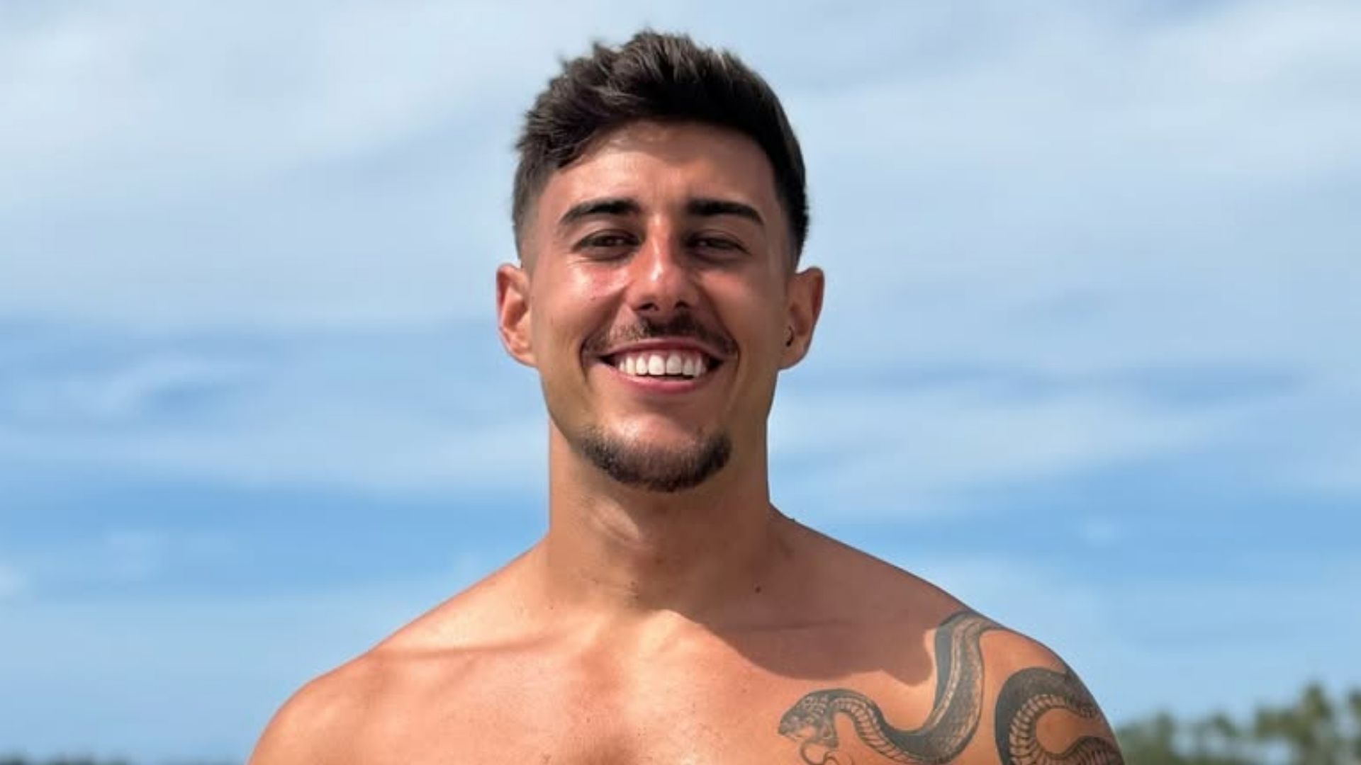 Borja Silva snake tattoo beach portrait Borja Silva tattoos: inline