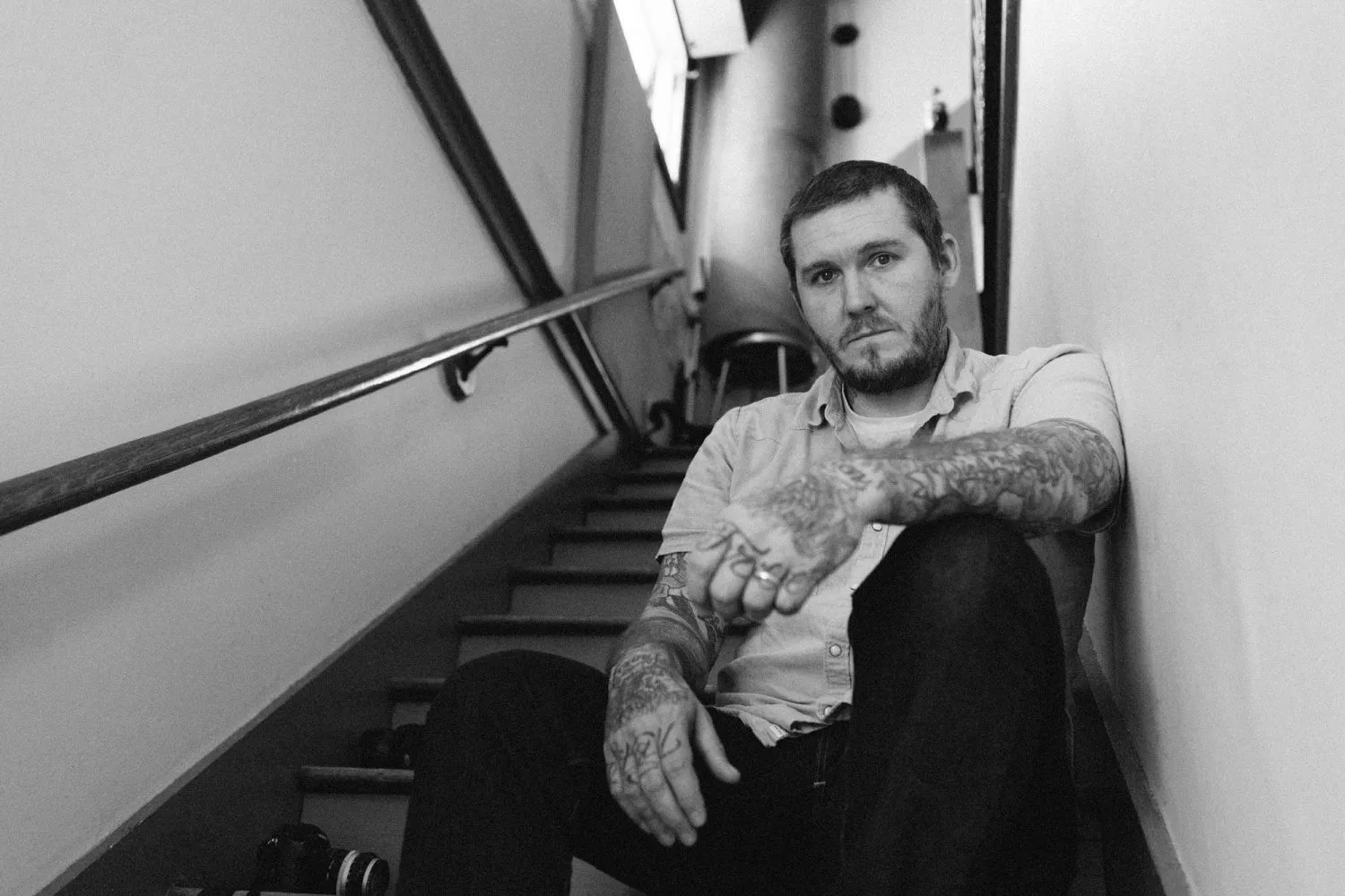 Neck Portrait Brian Fallon Tattoos: Punk, Family, Lyrics and New Jersey Ink