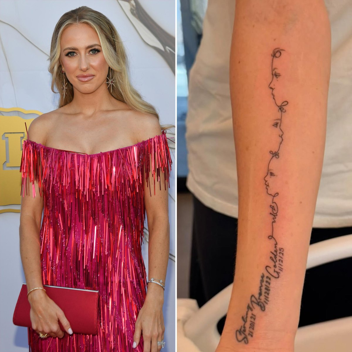 Brittany Mahomes Clear tattoo-evidence image for the fine-line family profile and script design section. Brittany Mahomes tattoos: Clear tattoo-evidence image for the fine-line family profile and script design section.