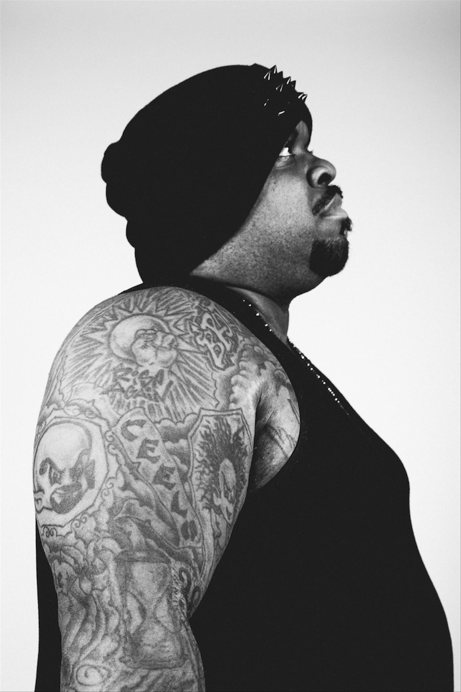 CeeLo Green arm and shoulder tattoos