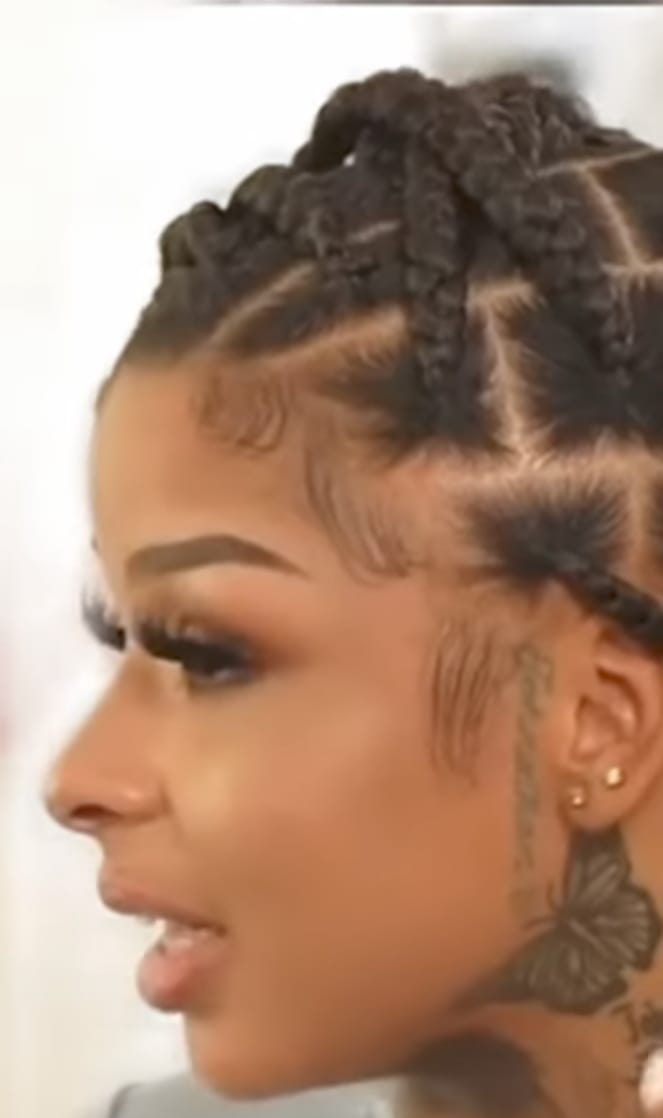 Chrisean Rock tattoos: Cheekbone ink and placement near the hairline