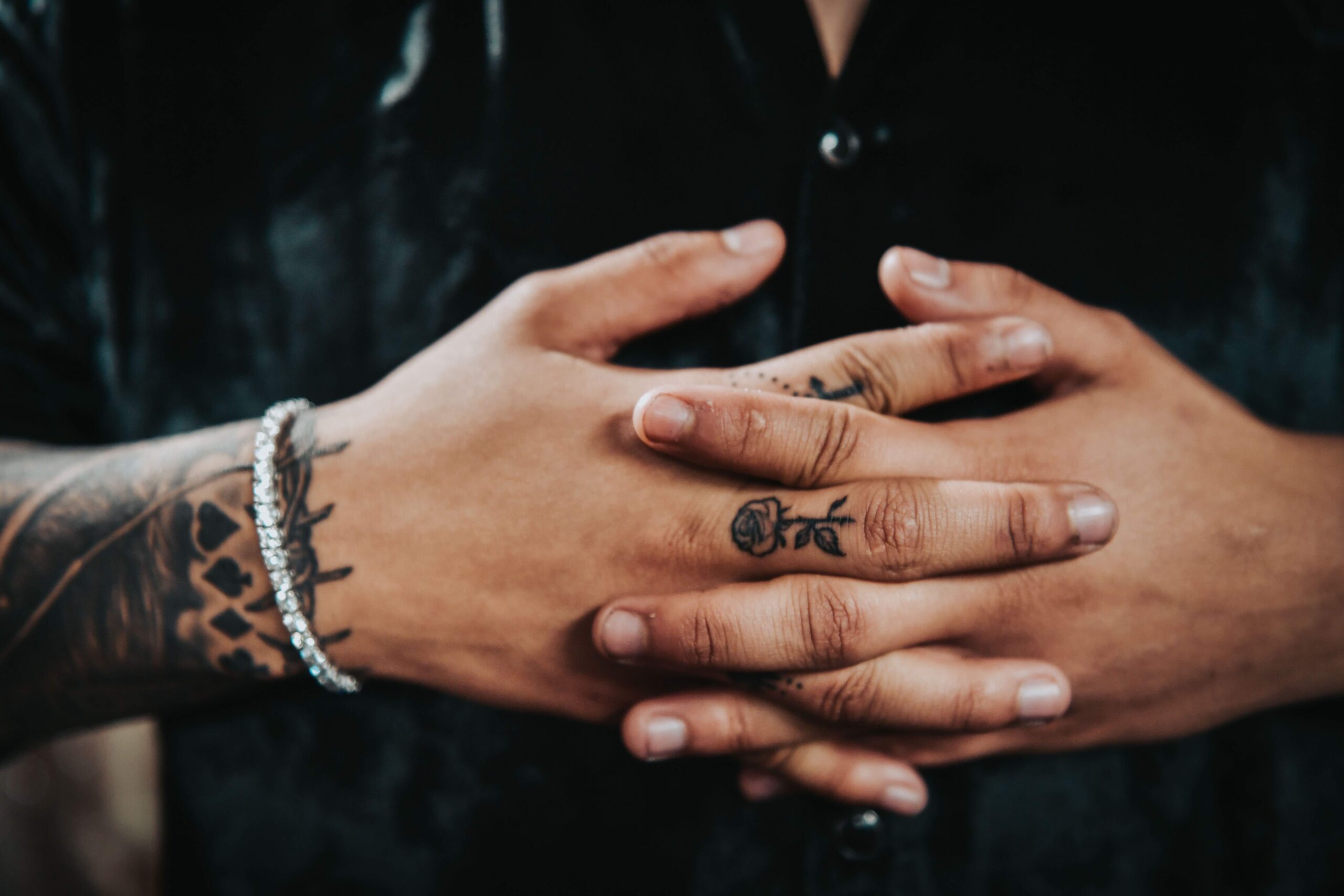 Christian Nodal tattoos: hand and finger tattoo details