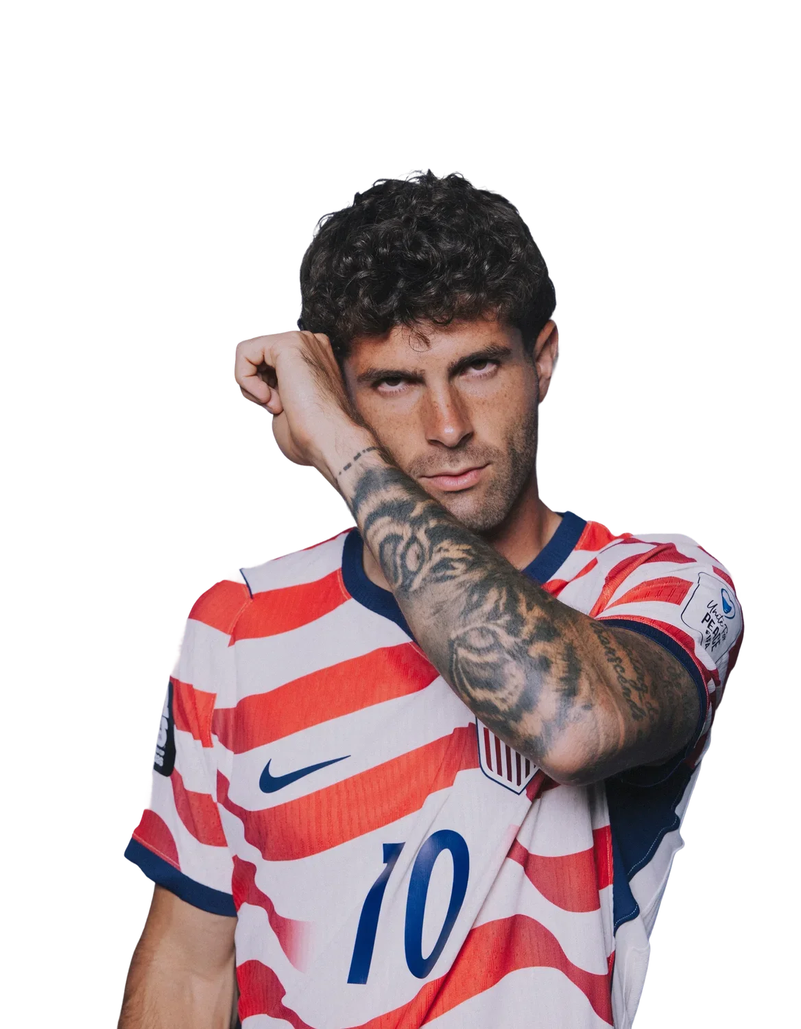 Christian Pulisic contextual fallback; not tattoo evidence Christian Pulisic in a contextual photograph: contextual fallback; not tattoo evidence; not tattoo evidence