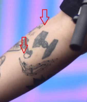Cuco tattoos: inline ship and diver tattoo image