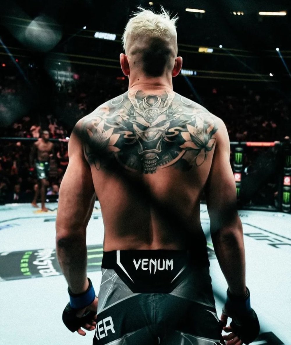 Dan Hooker tattoos: The samurai back tattoo photograph