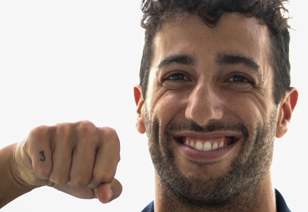 Daniel Ricciardo tattoos: verified tattoo photograph