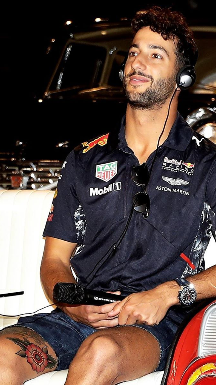Daniel Ricciardo tattoos: verified tattoo photograph