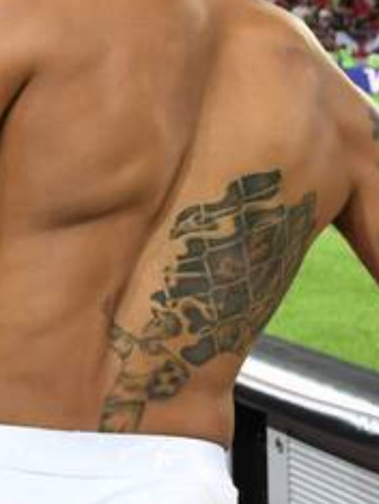 Dele Alli back tattoo Dele Alli tattoos: inline tattoo evidence