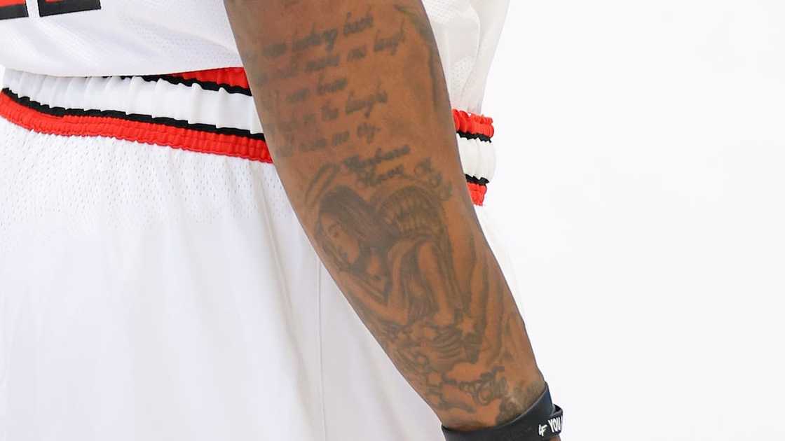 DeMar DeRozan grandmother tribute tattoo