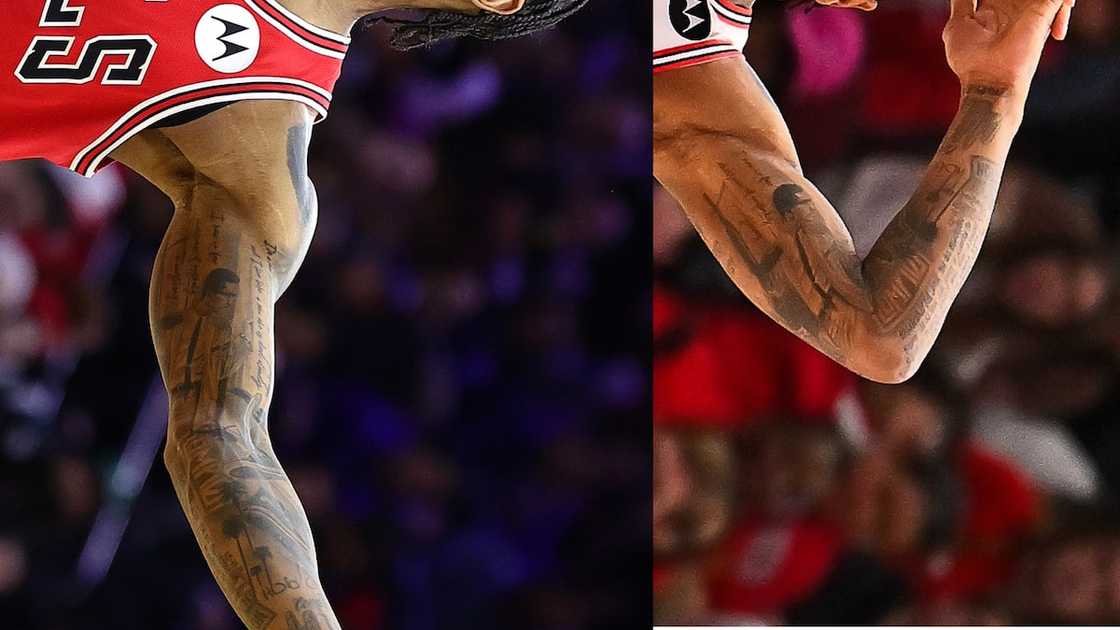 DeMar DeRozan Malcolm X tattoo close-up