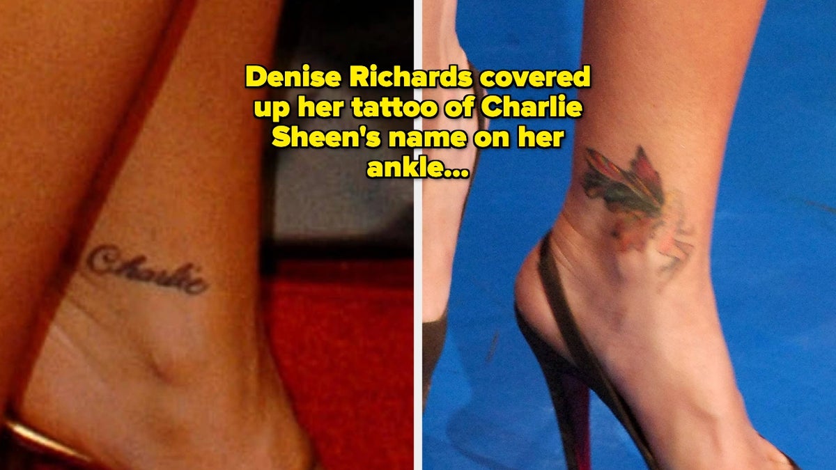 Denise Richards Charlie tattoo coverup